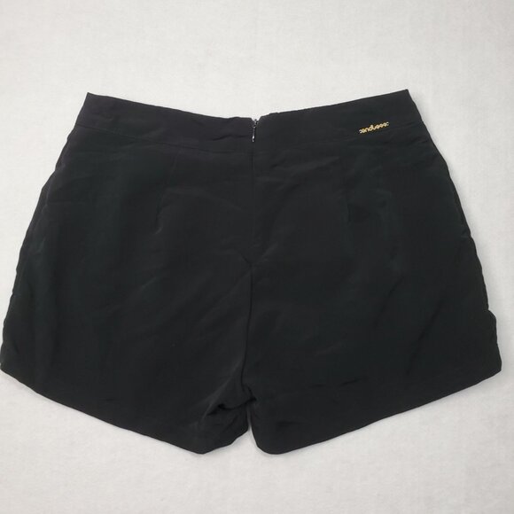Endless Shorts Black Polyester Pleated Hem Women's 4 - Picture 2 of 16
